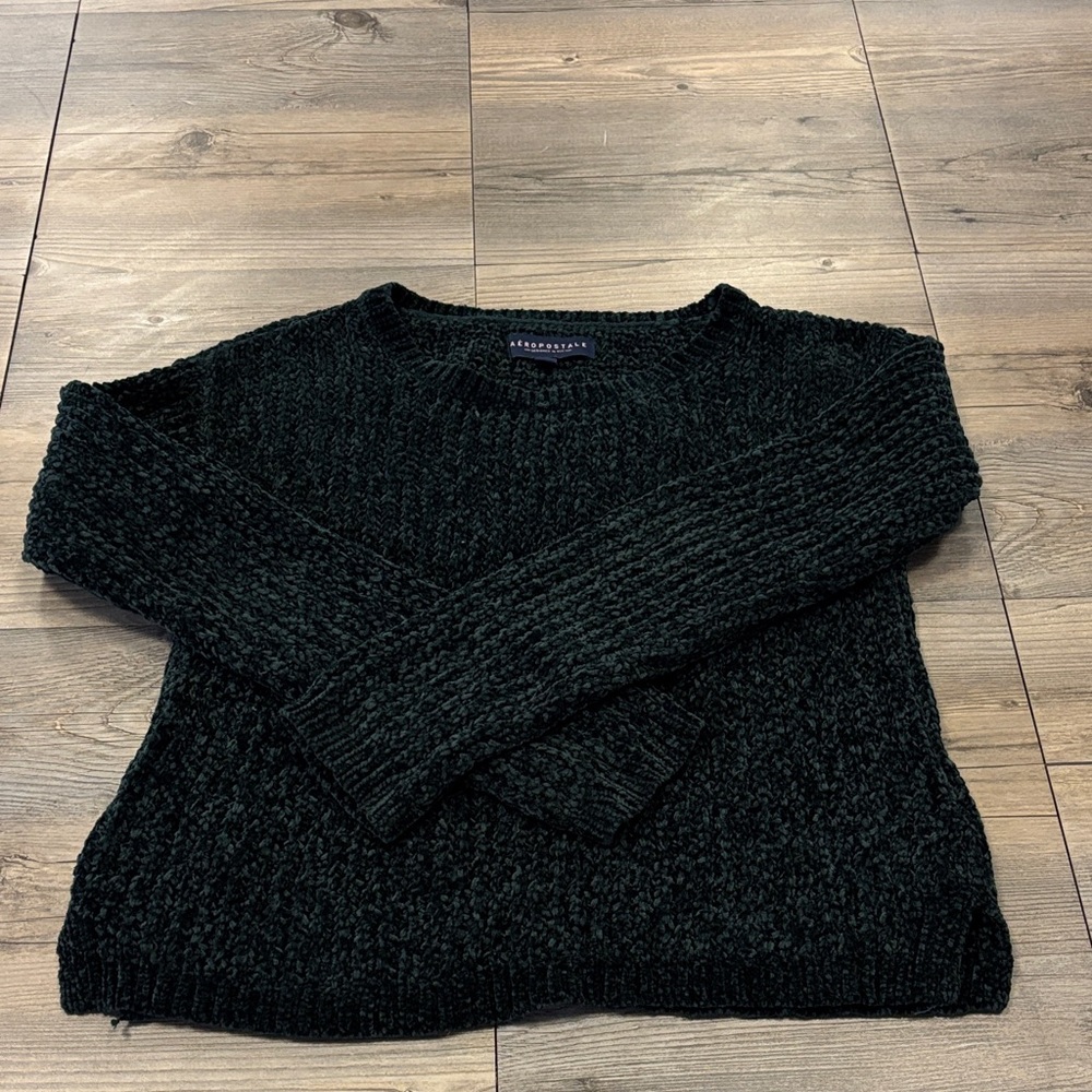 Aeropostale Deep Green Crew Neck Sweater